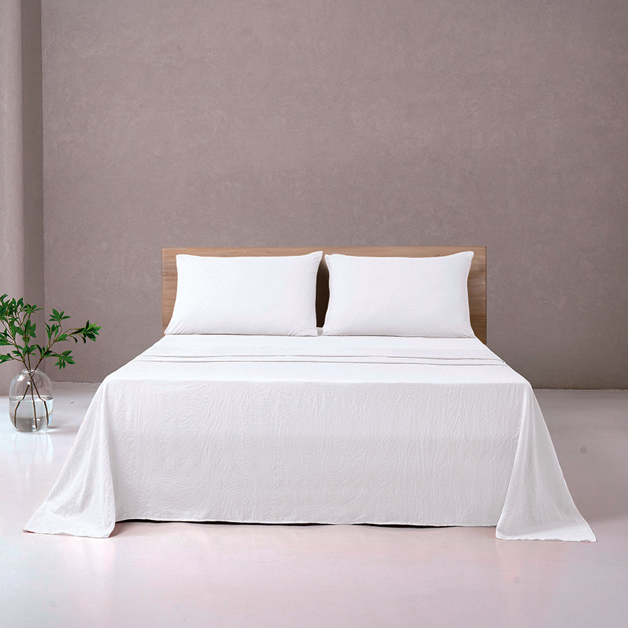 Super Soft White 4pc Flat Sheet Set
