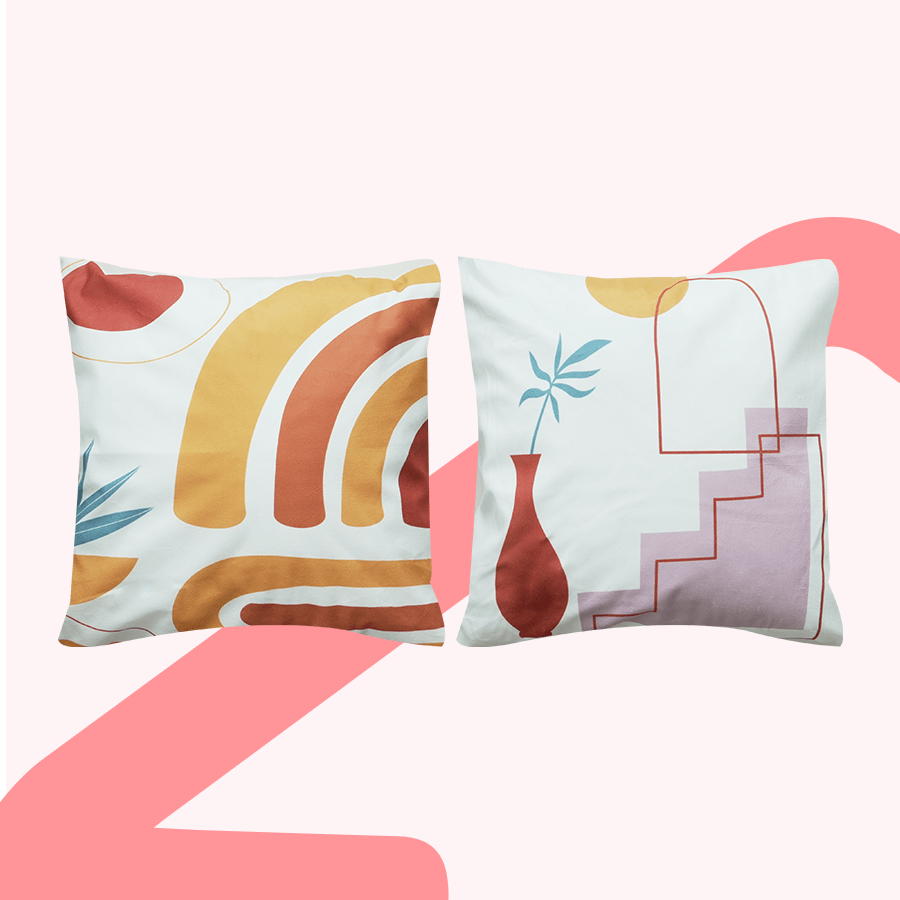 Lumi Abstract Boho Set/2 Throw Pillowcase