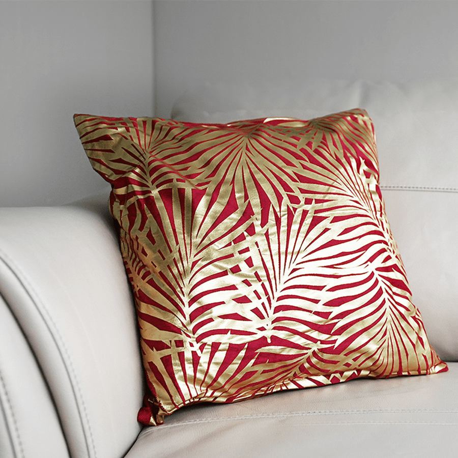 Killian Red Jungle Throw Pillowcase