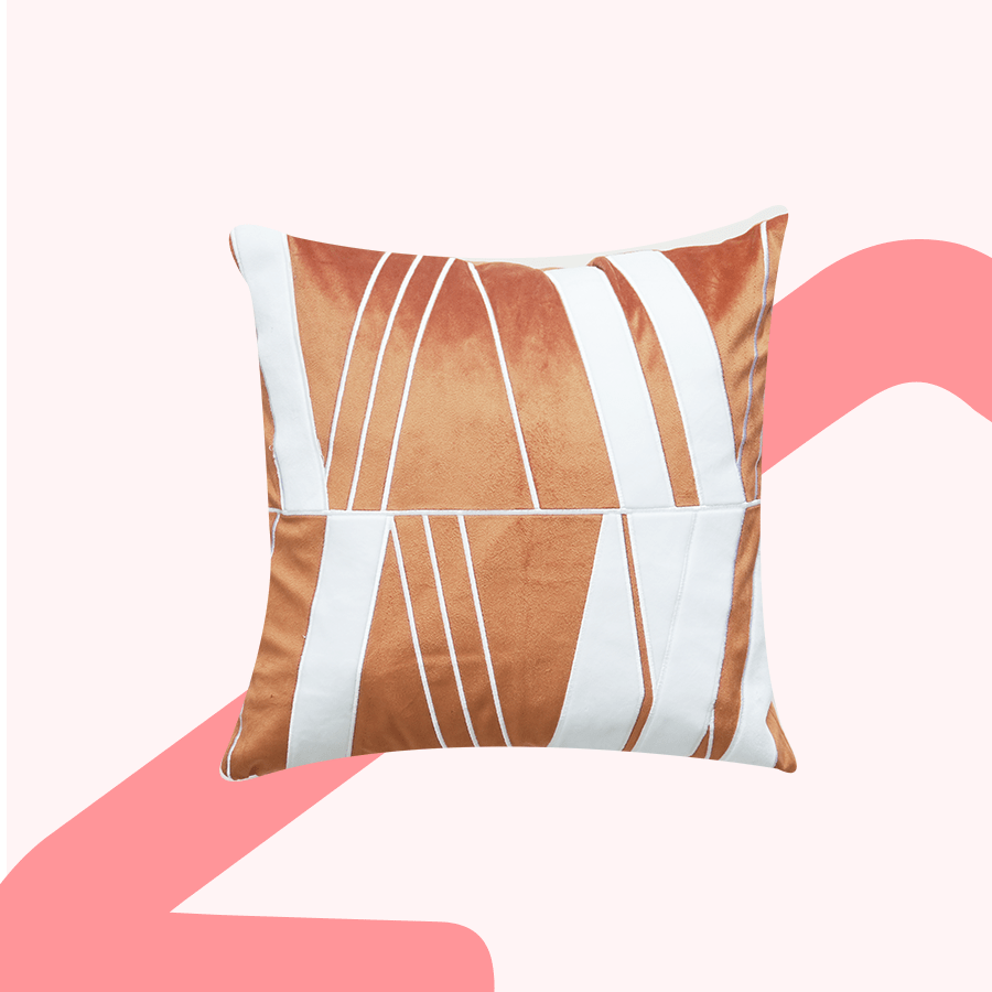 Quincy Rust Diagonal Throw Pillowcase