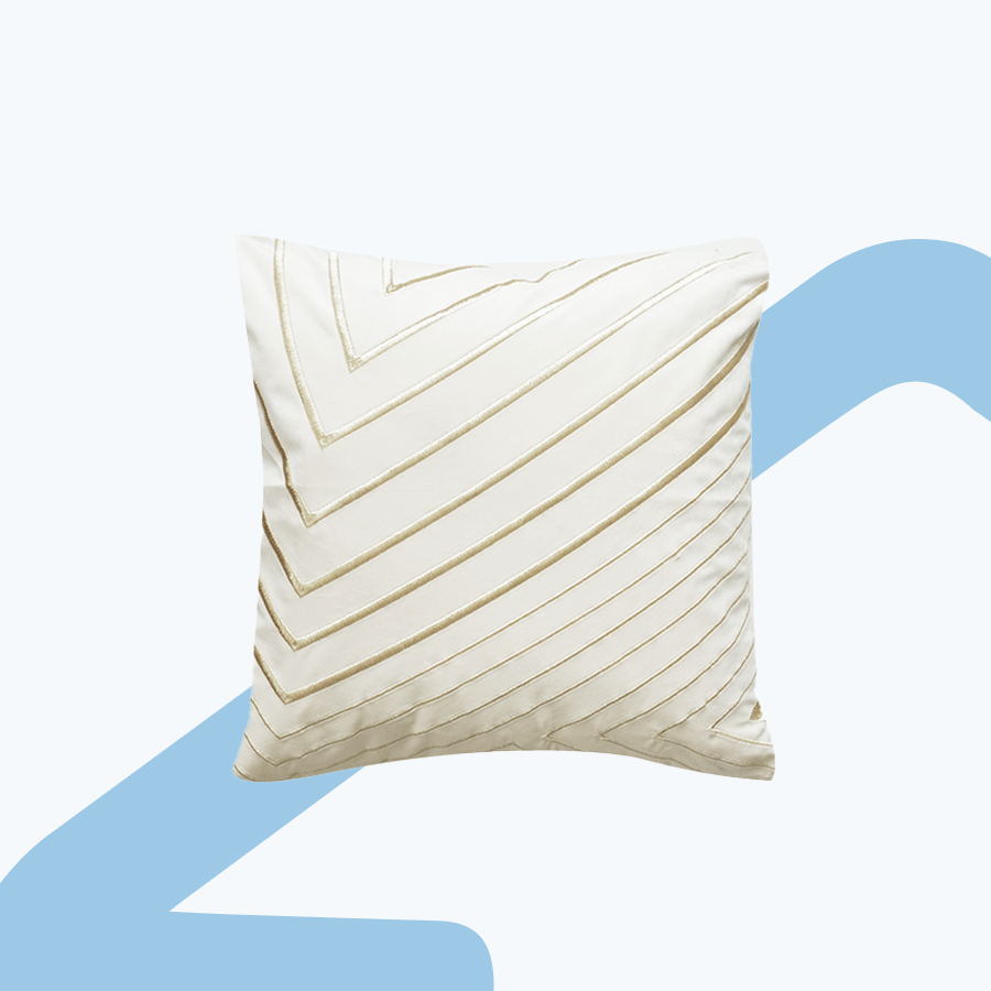 Quincy Ivory Arrowhead Throw Pillowcase