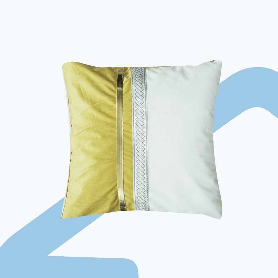 Celeste Golden Stripe Throw Pillowcase