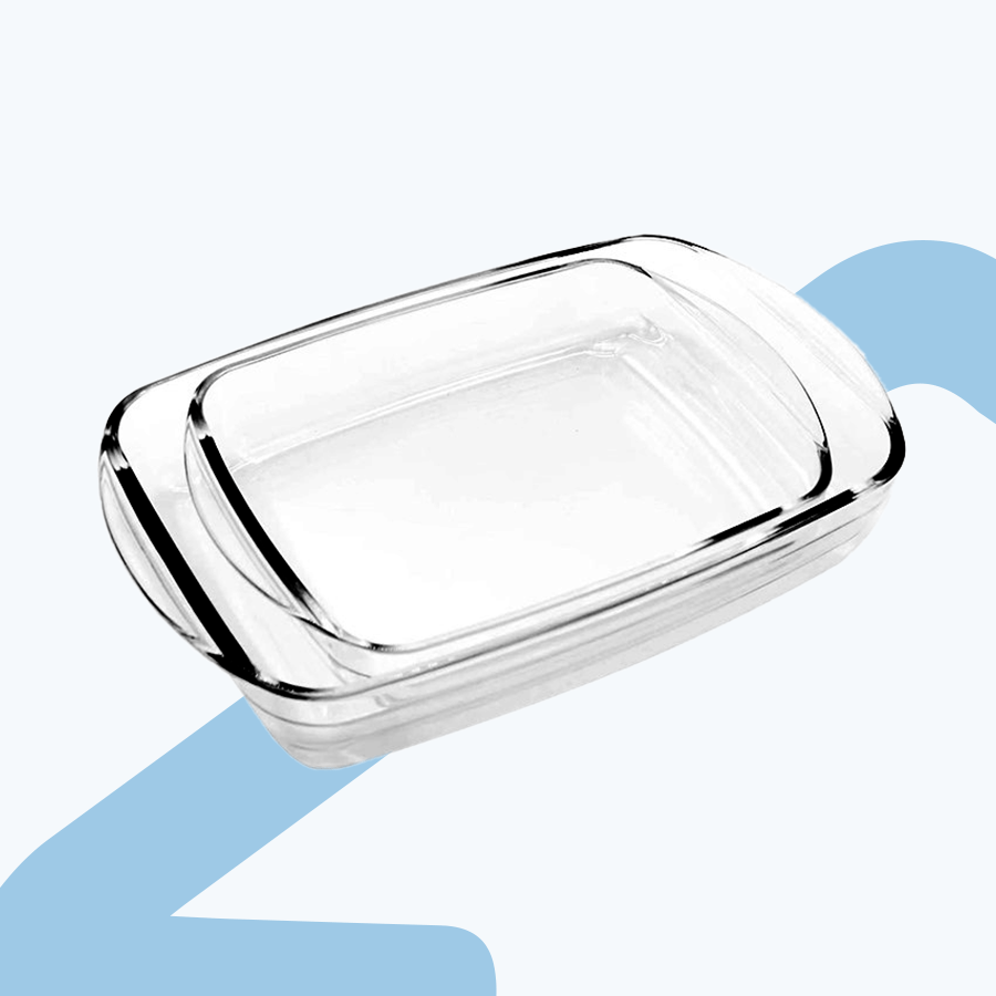 Glass Baking Dish Set of 2 - 1.6L/ 2.6L