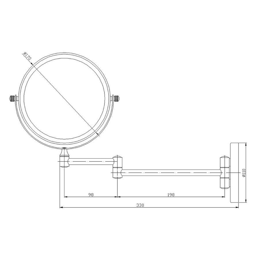 Elco Magnifying Wall Mirror