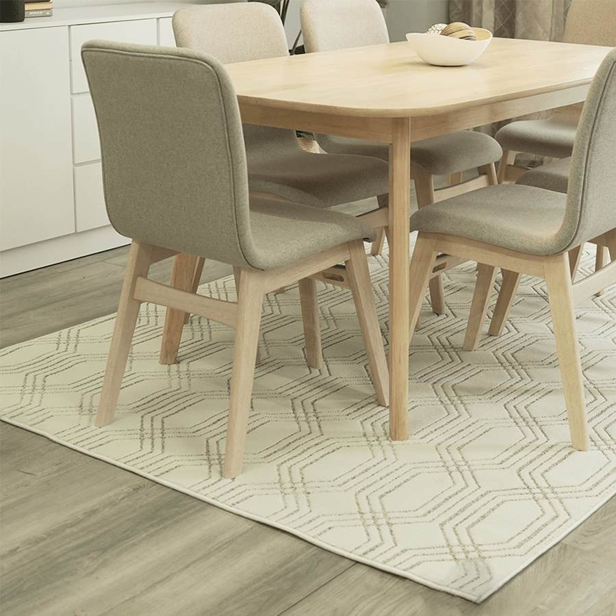 Asya Mid Century Sand Flatweave Rug