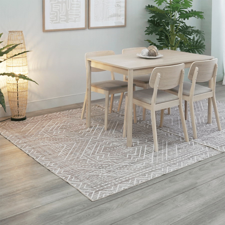 Akar Boho Tan Waterproof Rug