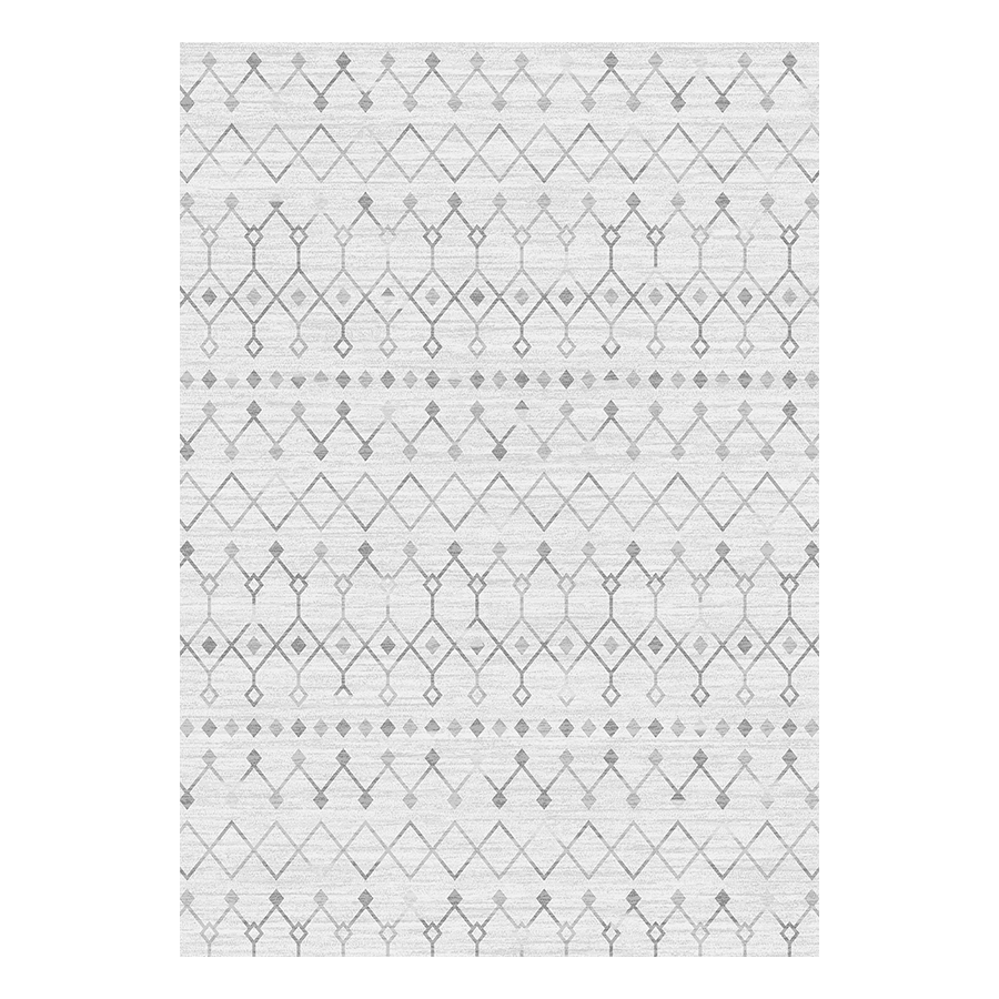 Akar Boho White Waterproof Rug