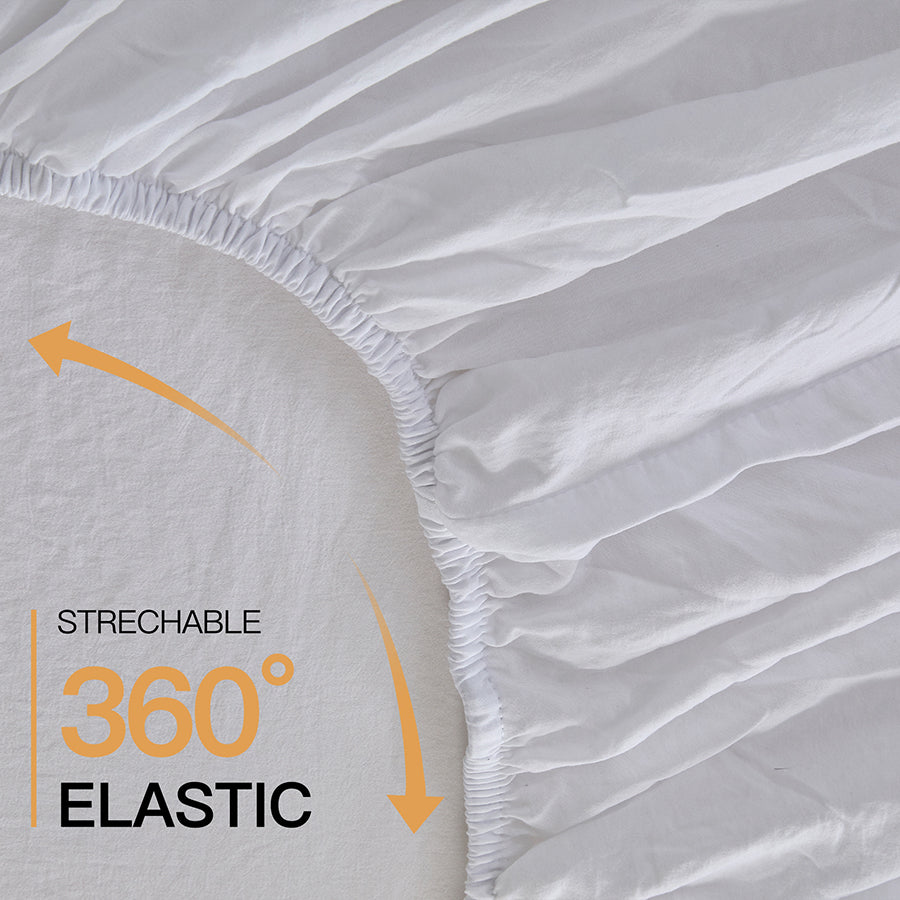 Super Soft White 4pc Flat Sheet Set