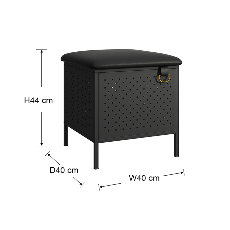 Tarren Metal Ottoman with Storage