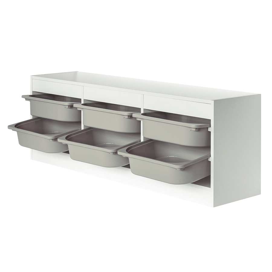 Lilith Wide Kids Storage with 6 Bins