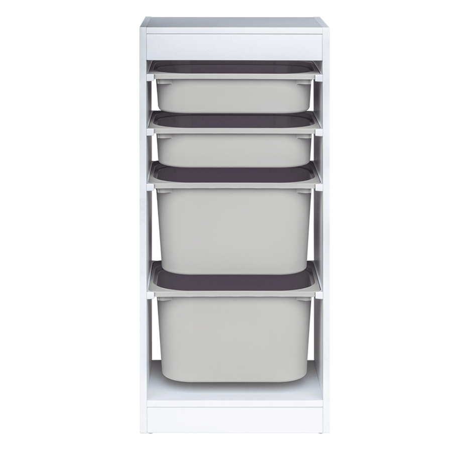 Lilith Tall Kids Storage with 4 Bins