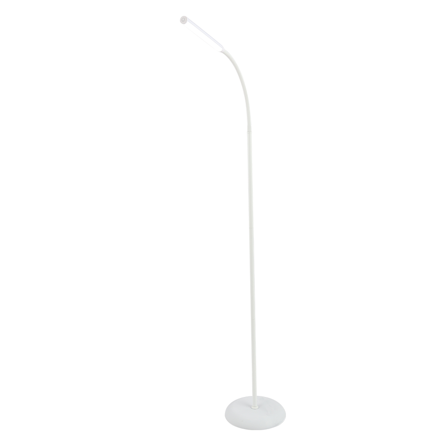 Henke LED White Floor Lamp Flexible Neck