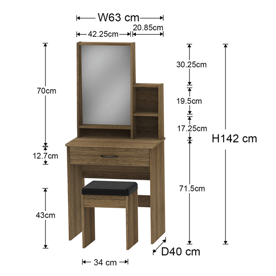 Aslan Dresser with Stool Aslan Dresser with Stool Mandaue Foam