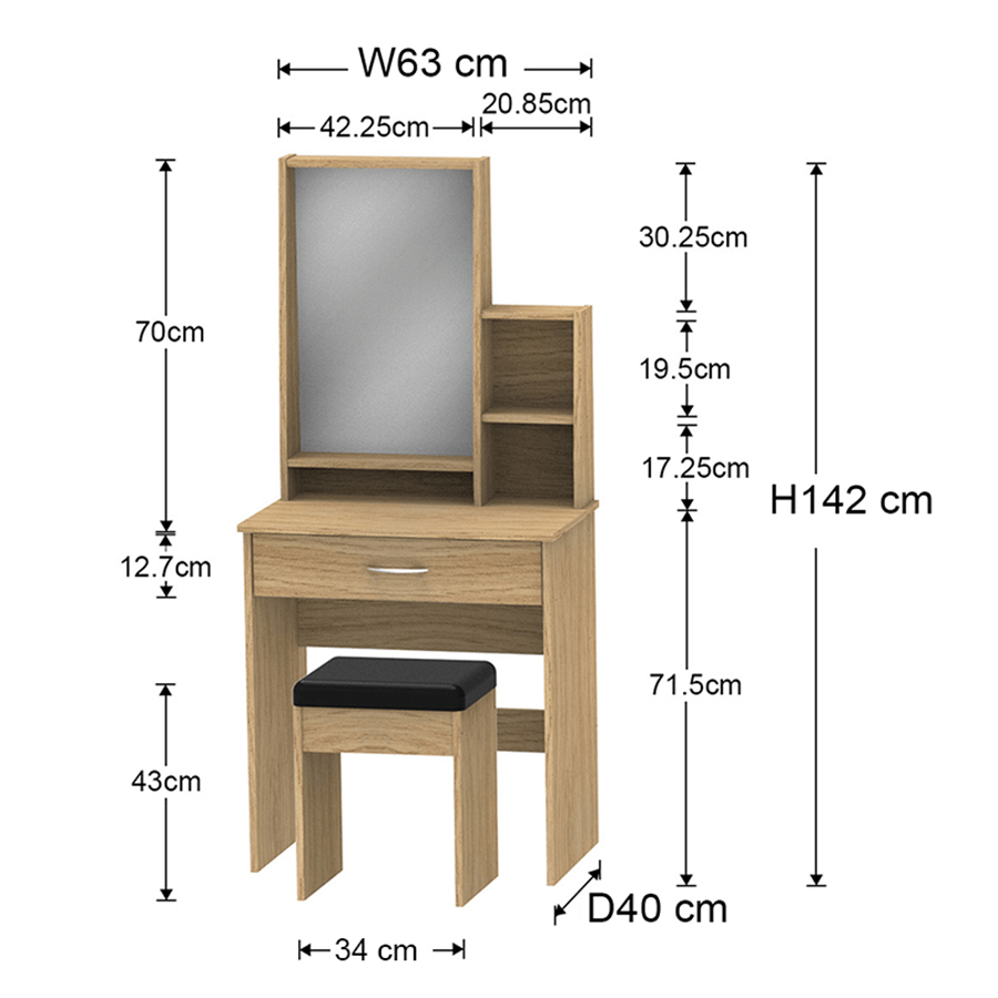Aslan Dresser with Stool Aslan Dresser with Stool Mandaue Foam