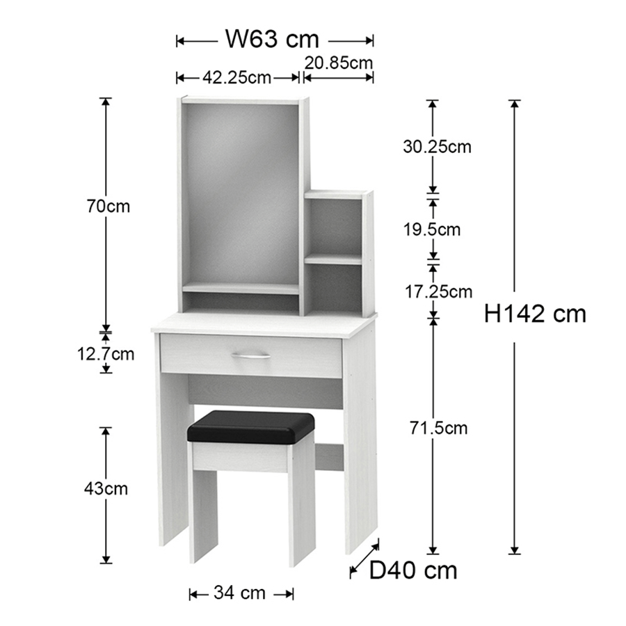 Aslan Dresser with Stool Aslan Dresser with Stool Mandaue Foam