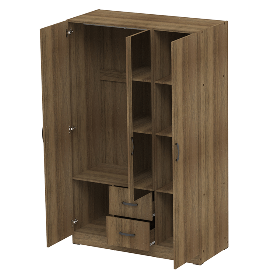 Maddie 3 Door with Mirror + 2 Drawer Wardrobe