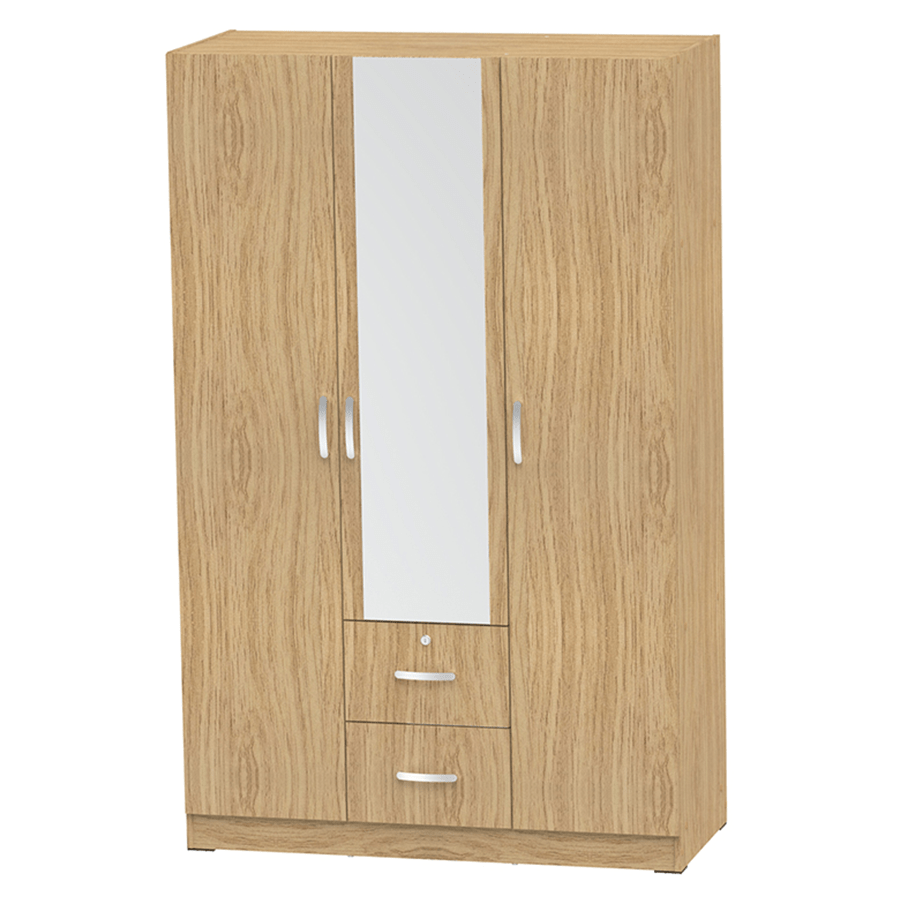Maddie 3 Door with Mirror + 2 Drawer Wardrobe