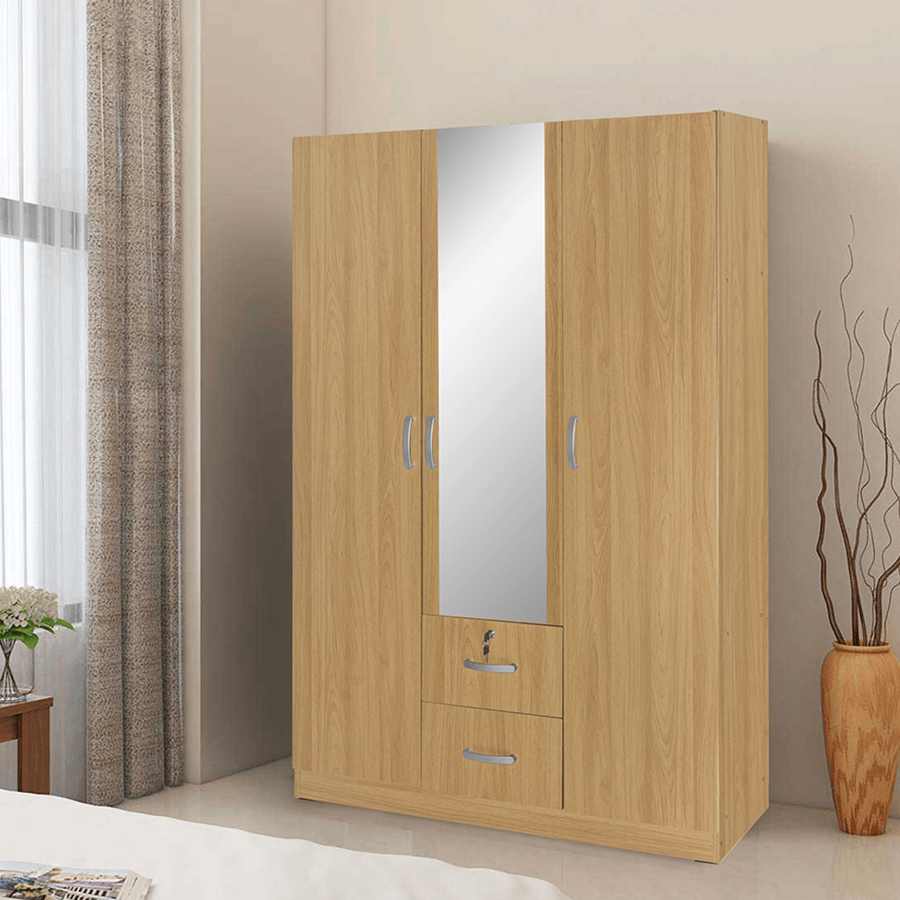 Maddie 3 Door with Mirror + 2 Drawer Wardrobe