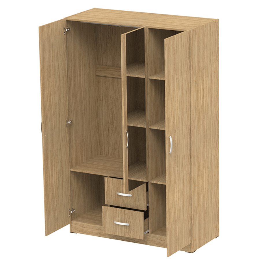 Maddie 3 Door with Mirror + 2 Drawer Wardrobe