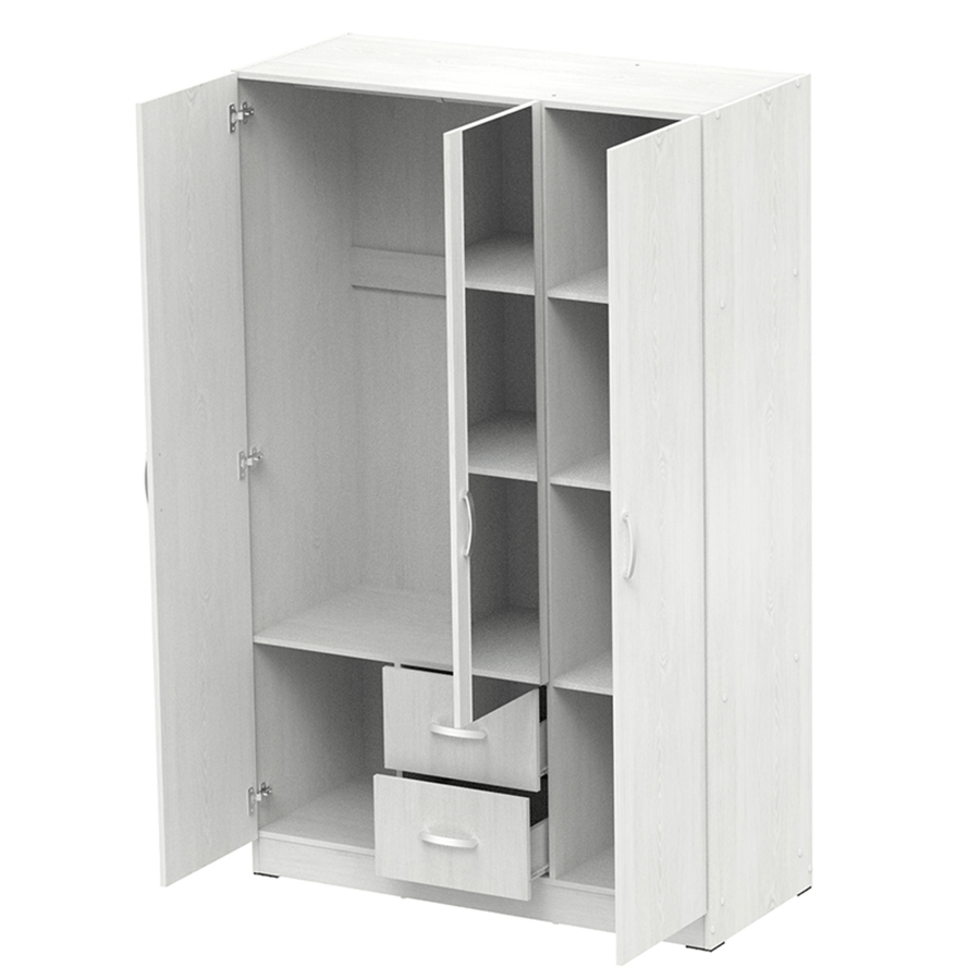 Maddie 3 Door with Mirror + 2 Drawer Wardrobe
