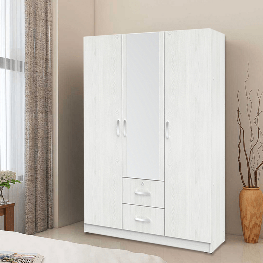 Maddie 3 Door with Mirror + 2 Drawer Wardrobe