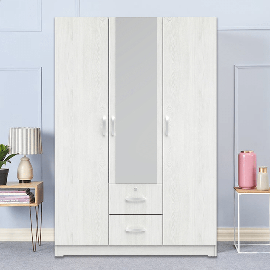 Maddie 3 Door with Mirror + 2 Drawer Wardrobe