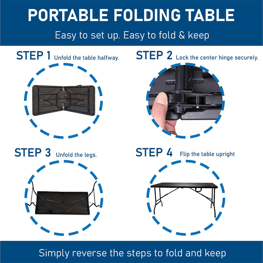 Anders 5ft Fold-n-half Rectangle Table