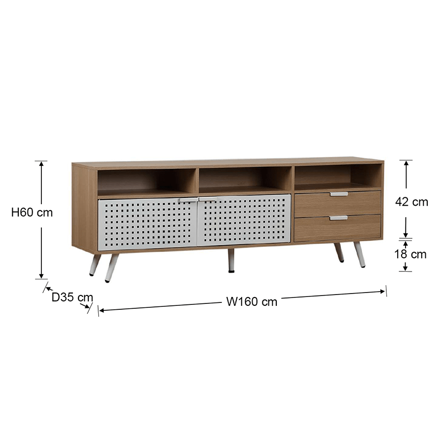 Brody 160 cm High TV Rack