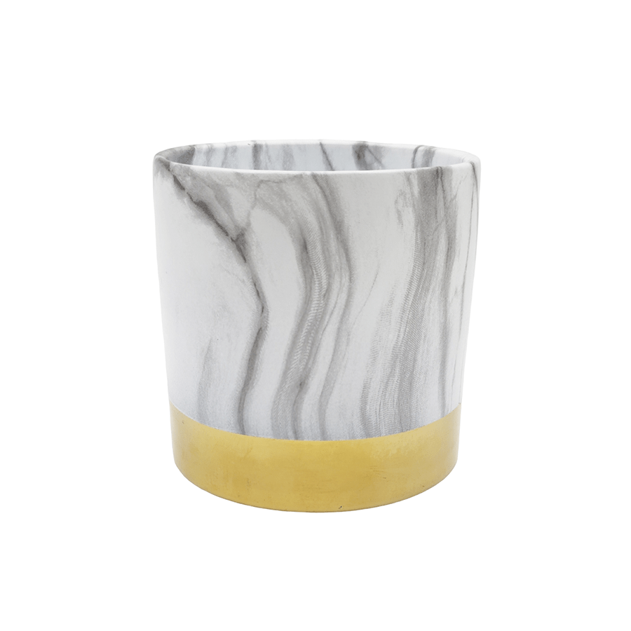 Nestacia Marble Finish with Gold Rim Pot