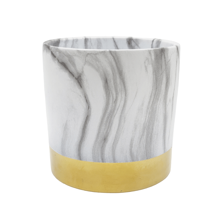 Nestacia Marble Finish with Gold Rim Pot