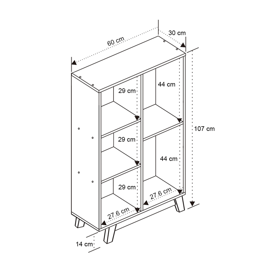 MORE AIDEN OPTIONS Aiden 60 cm Mid Bookcase Aiden 60 cm Mid Bookcase Mandaue Foam