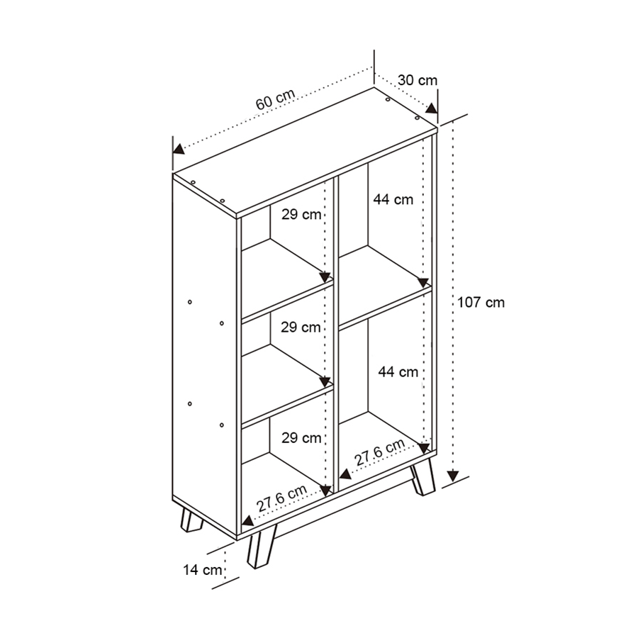 MORE AIDEN OPTIONS Aiden 60 cm Mid Bookcase Aiden 60 cm Mid Bookcase Mandaue Foam