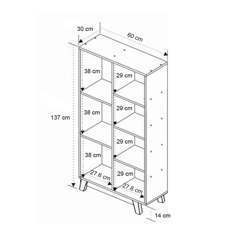 MORE AIDEN OPTIONS Aiden 60 cm High Bookcase Aiden 60 cm High Bookcase Mandaue Foam