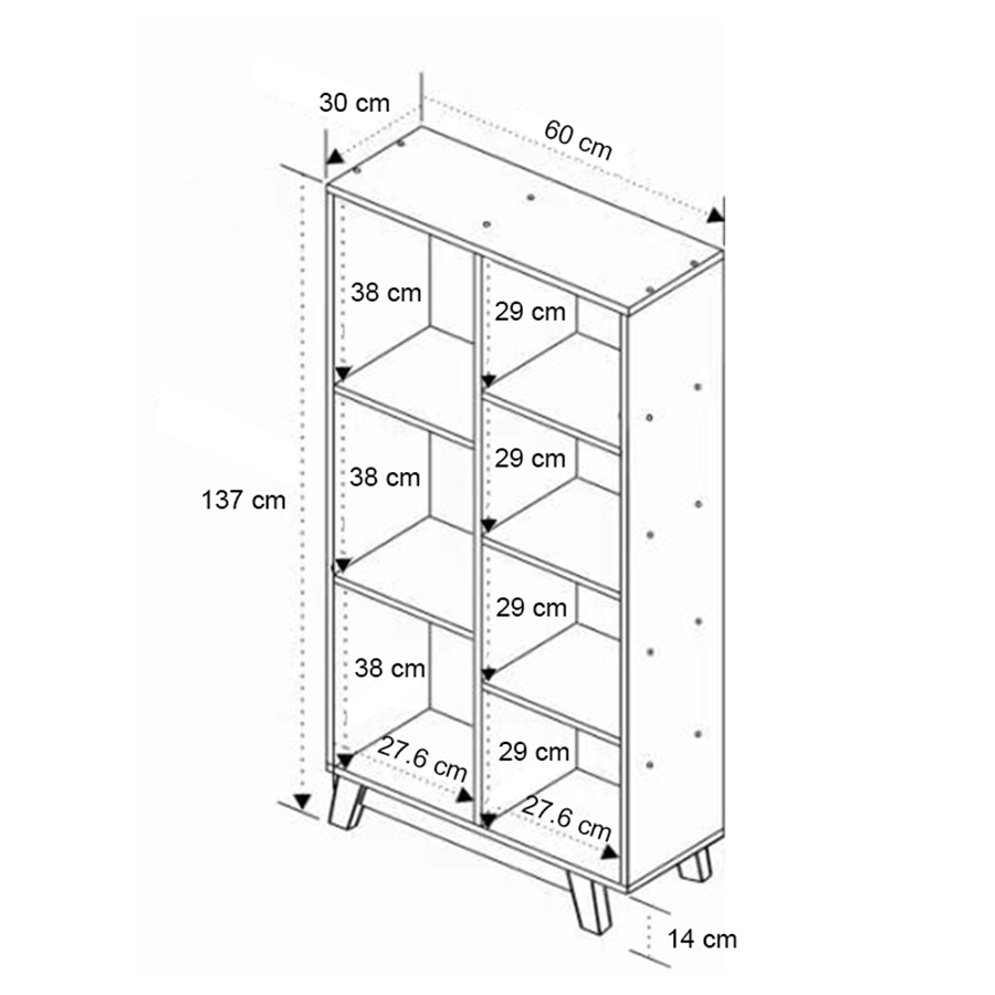 MORE AIDEN OPTIONS Aiden 60 cm High Bookcase Aiden 60 cm High Bookcase Mandaue Foam