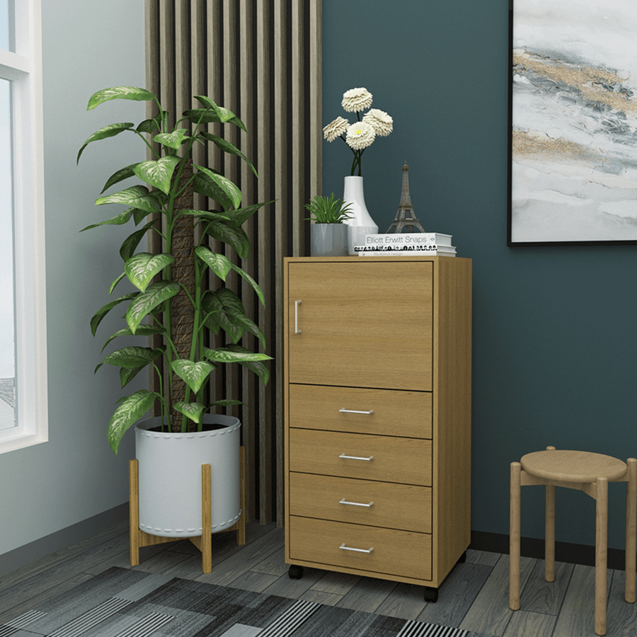 MORE RHYS OPTIONS Rhys Tall 4 Drawer with Door Pedestal Rhys Tall 4 Drawer with Door Pedestal Mandaue Foam