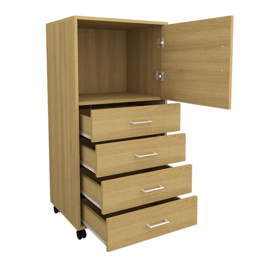 MORE RHYS OPTIONS Rhys Tall 4 Drawer with Door Pedestal Rhys Tall 4 Drawer with Door Pedestal Mandaue Foam