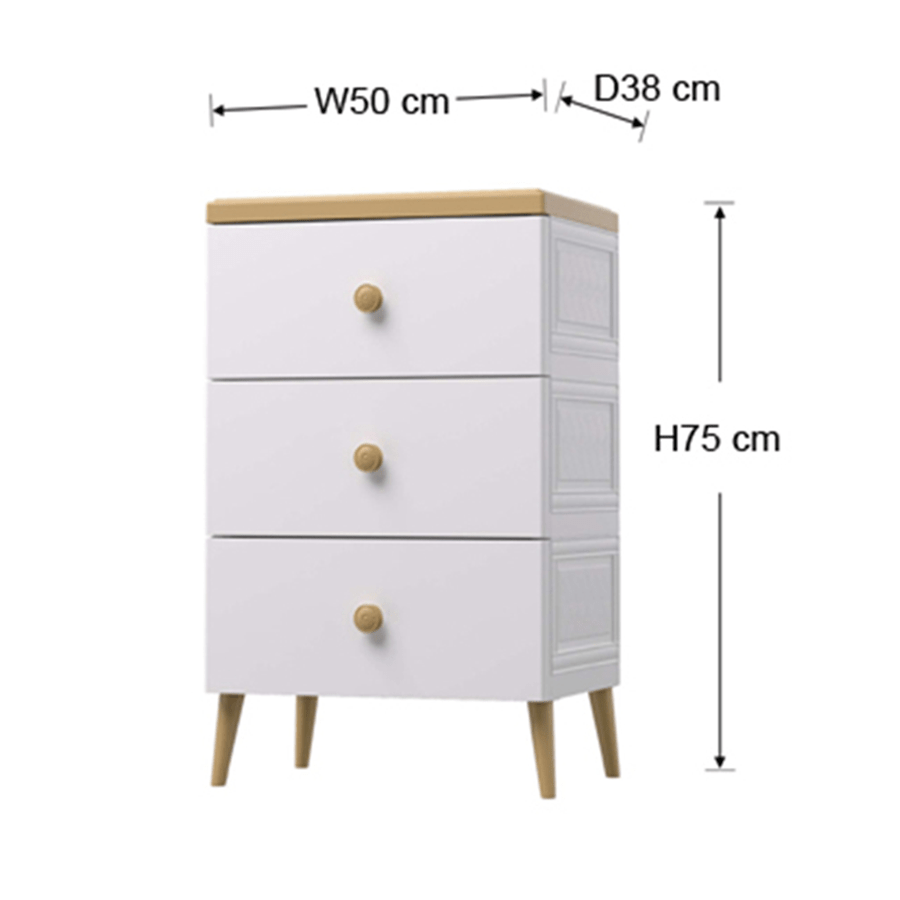 Cristy Plastic 3 Chest Drawer