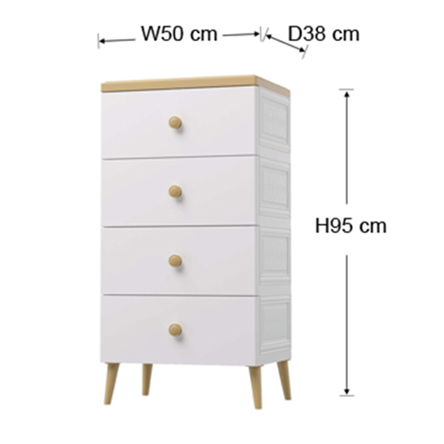 Cristy Plastic 4 Chest Drawer