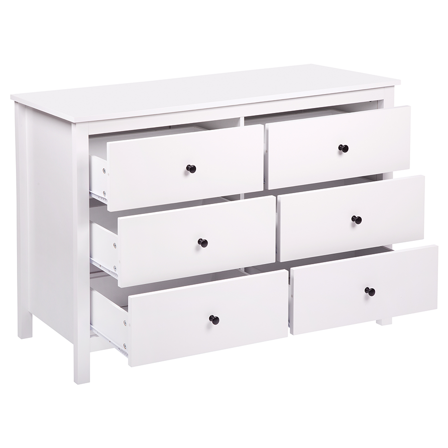 Amber 120 cm 6 Chest of Drawers