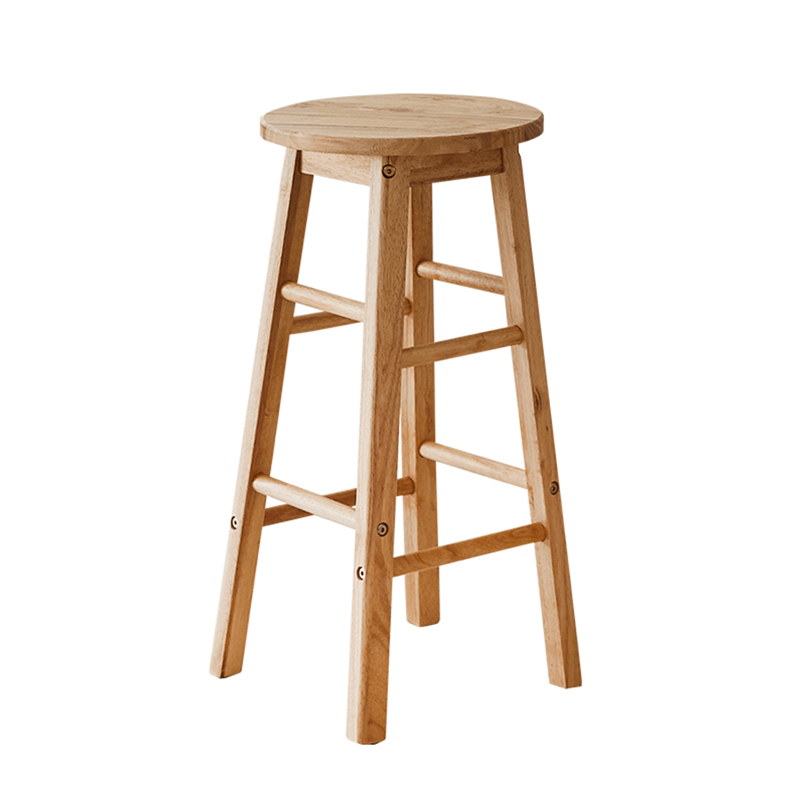 Yoona Round Wooden Bar Stool