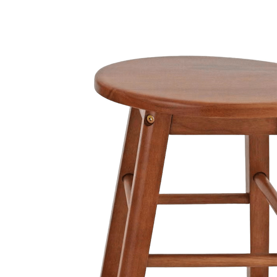 Yoona Round Wooden Bar Stool