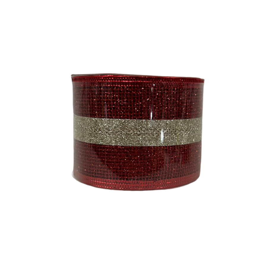 Druzy Ribbon Red 2.5 Inches
