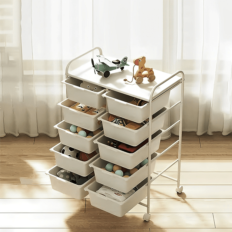 Tyrell Double with 10 Drawer Trolley