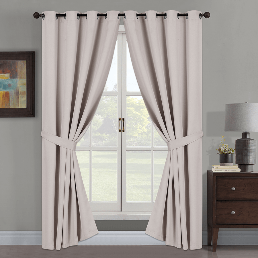 Beint Semi-Blackout with Tie Curtain Beint Semi-Blackout with Tie Curtain Nude Mandaue Foam