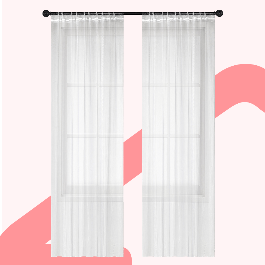 Brack White Lace Set of 2 Curtains