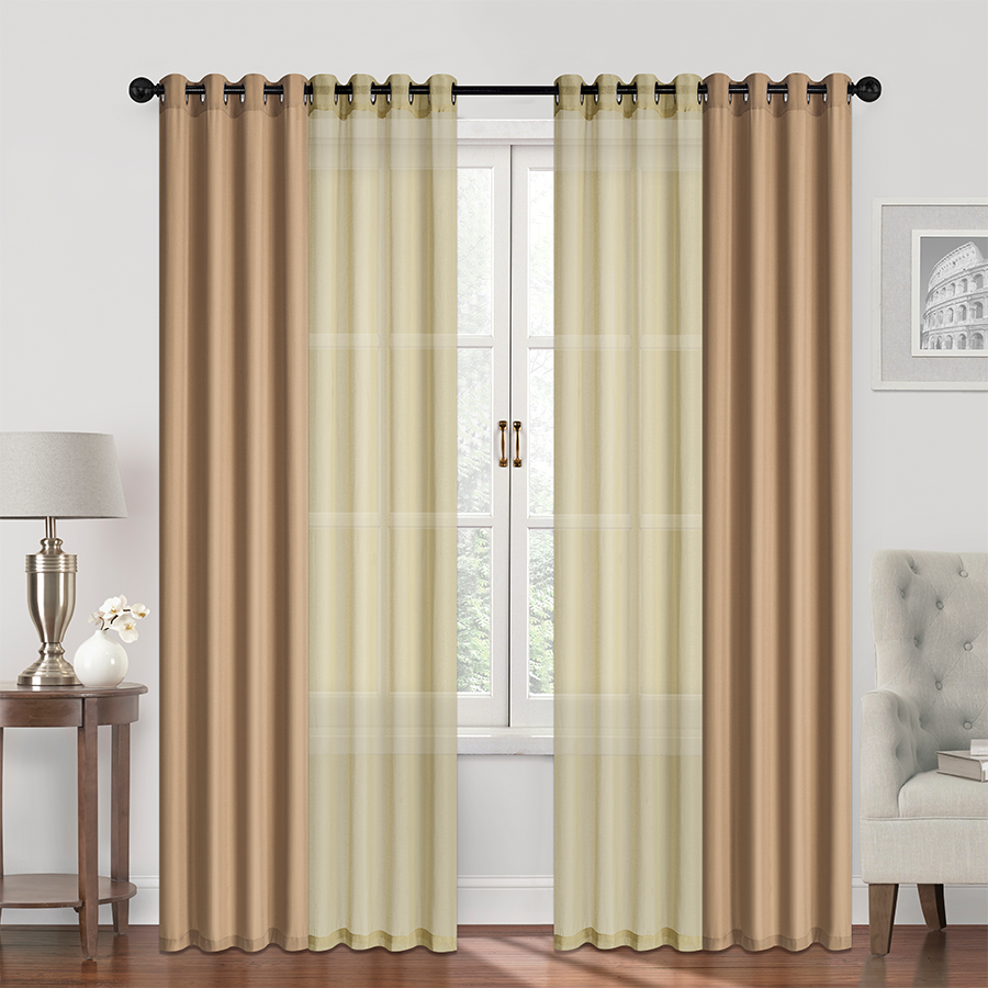 Braya Plain Set of 4 Curtains 54x85"