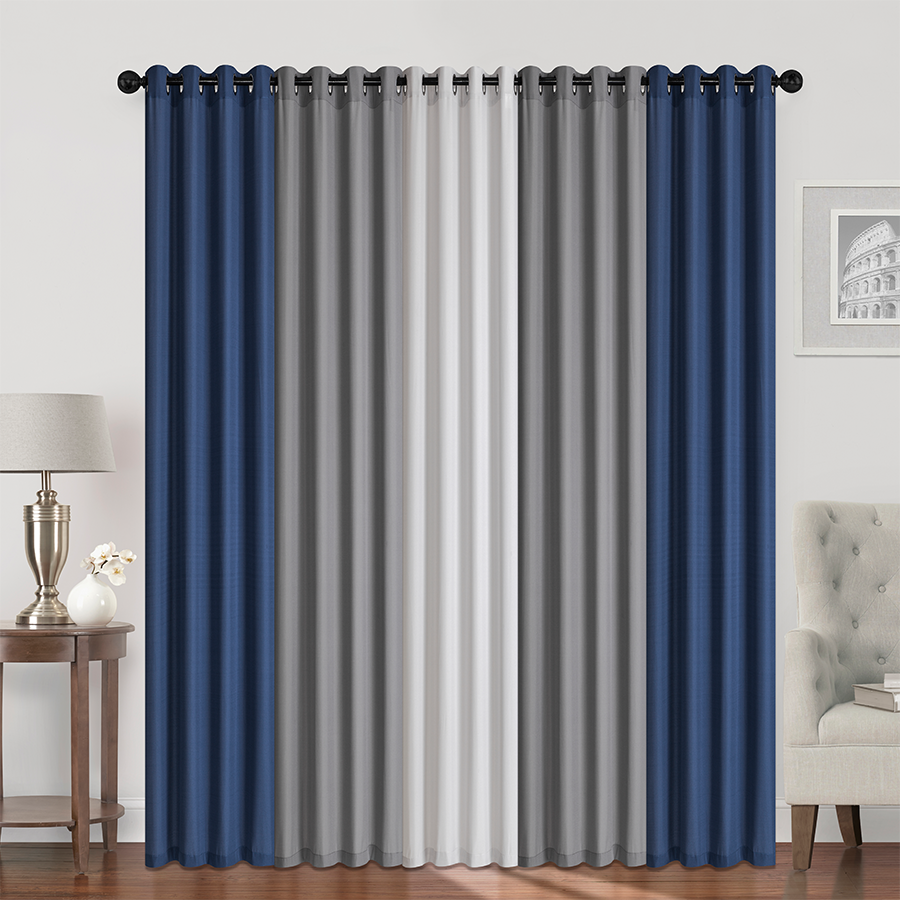 Bronya Plain Set of 5 Curtains 54x85"
