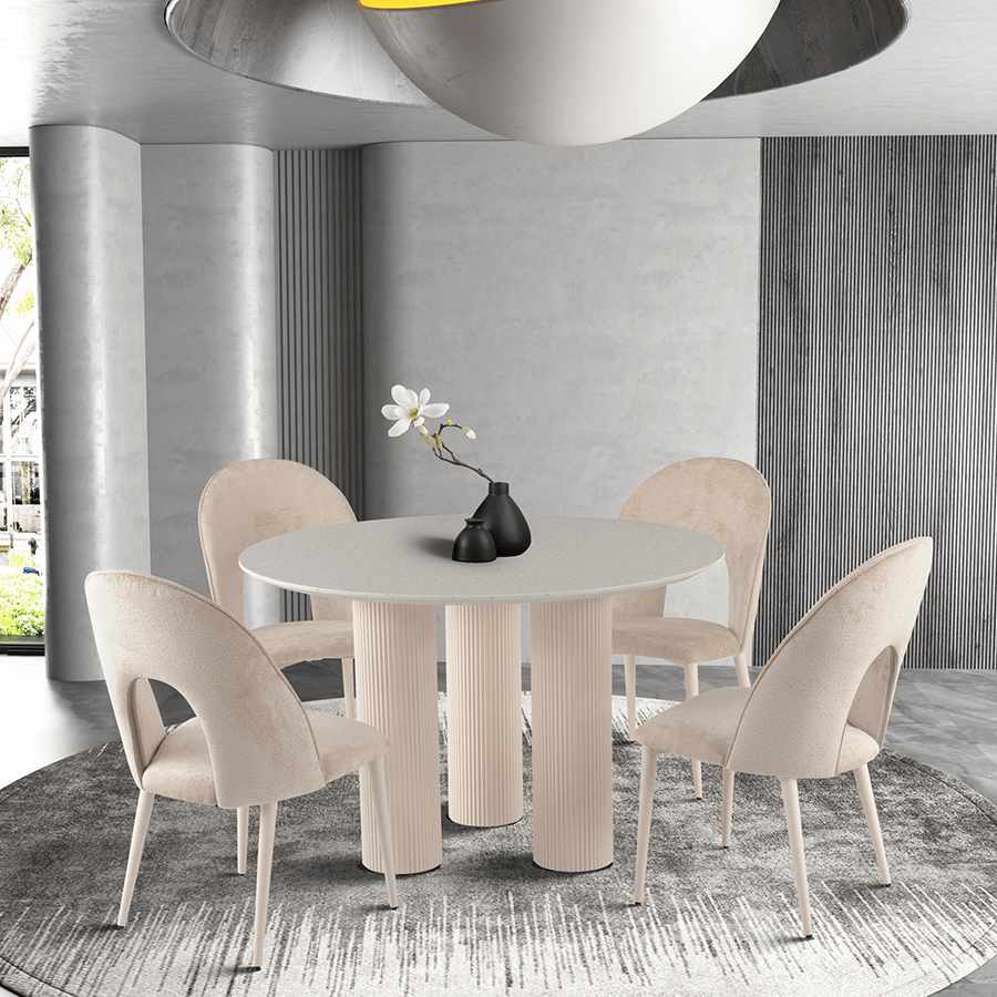 Kinsley 4 Seater Round Dining Set