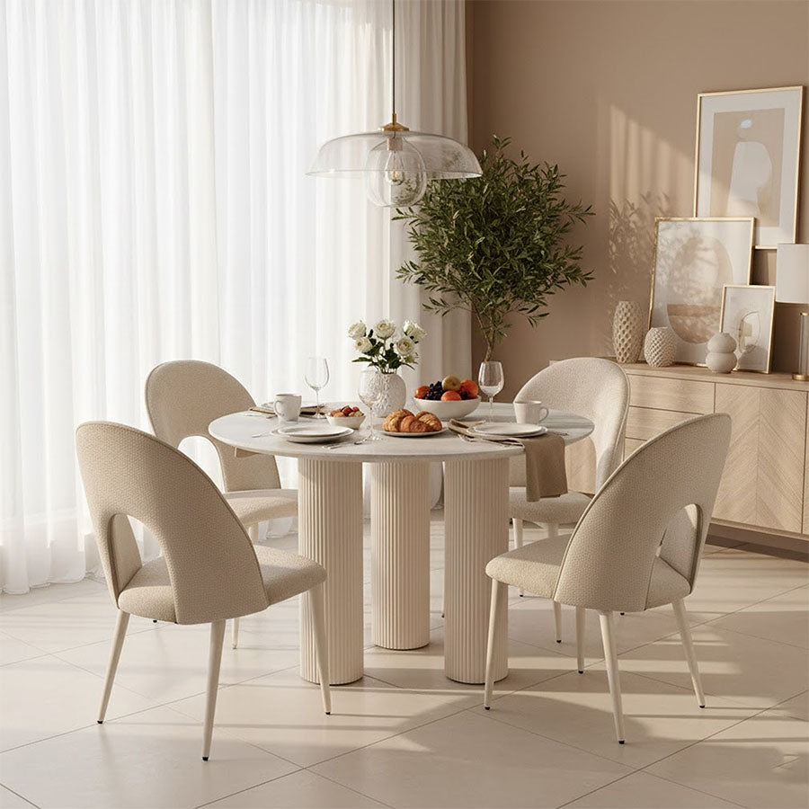 Kinsley 4 Seater Round Dining Set