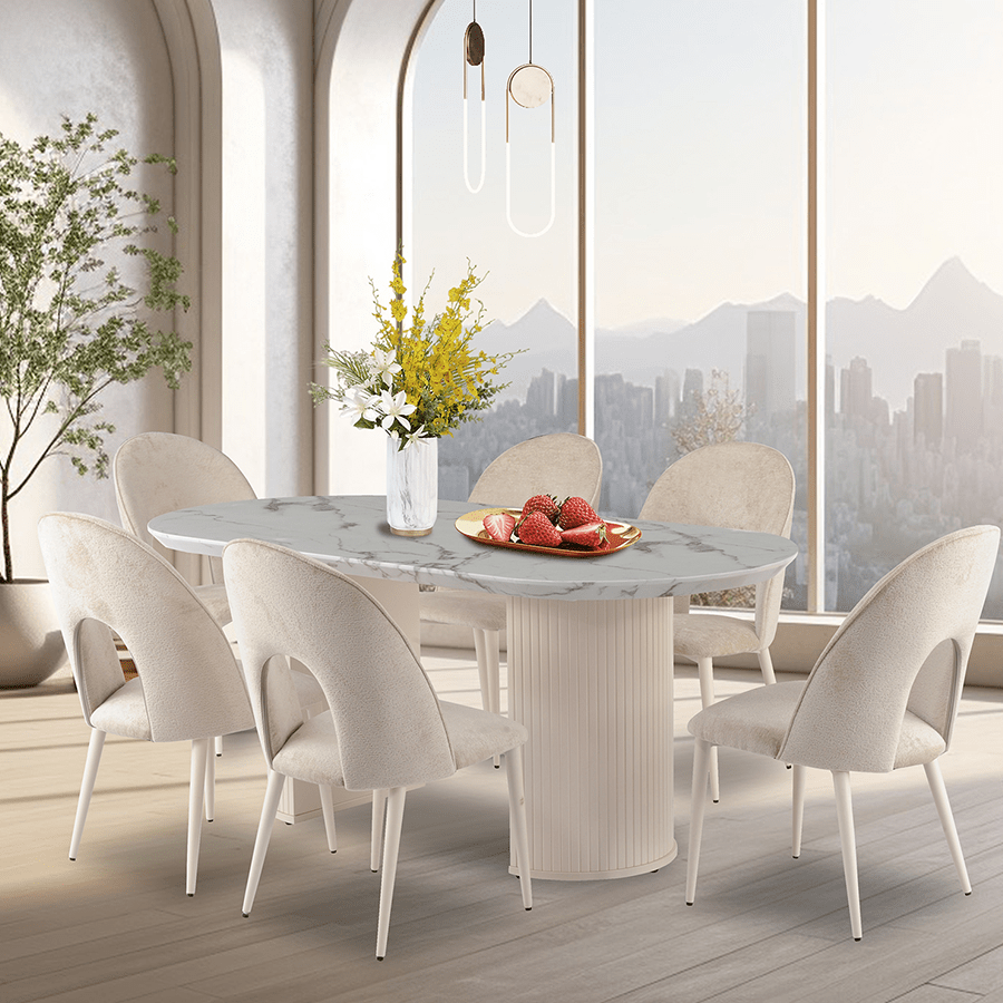 Kinsley 6 Seater Oval Dining Set